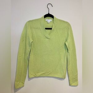 Wendy B. Cashmere Sweater Womens Medium green 100% Cashmere